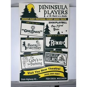 Door County Wisconsin Peninsula Players Poster Theater Shakespeare Neil Simon